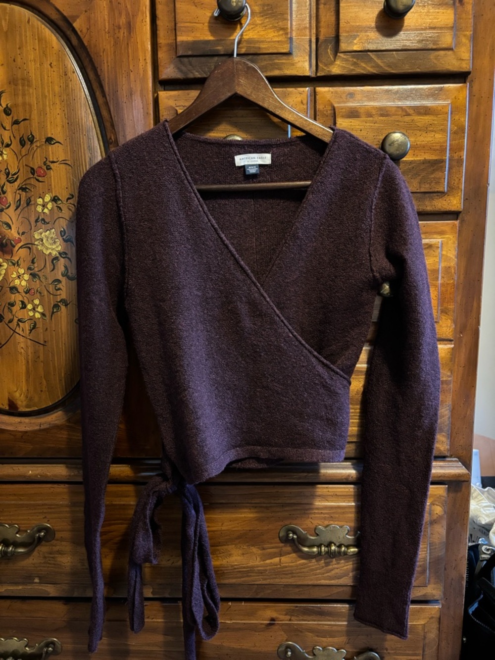 American Eagle Lounge Wrap Top